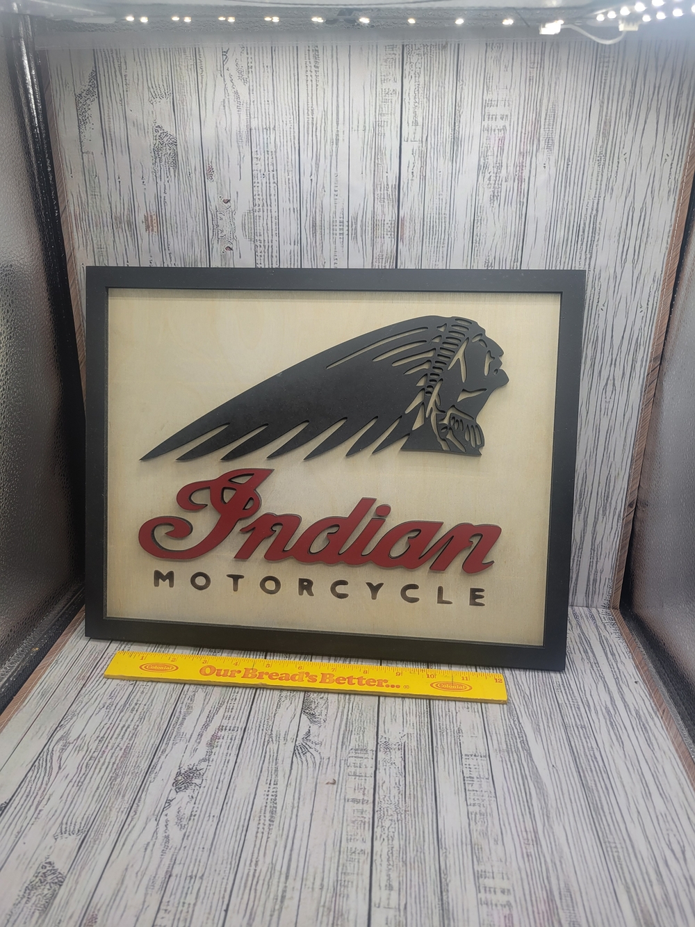 Indian Mototcycle Wooden Sign